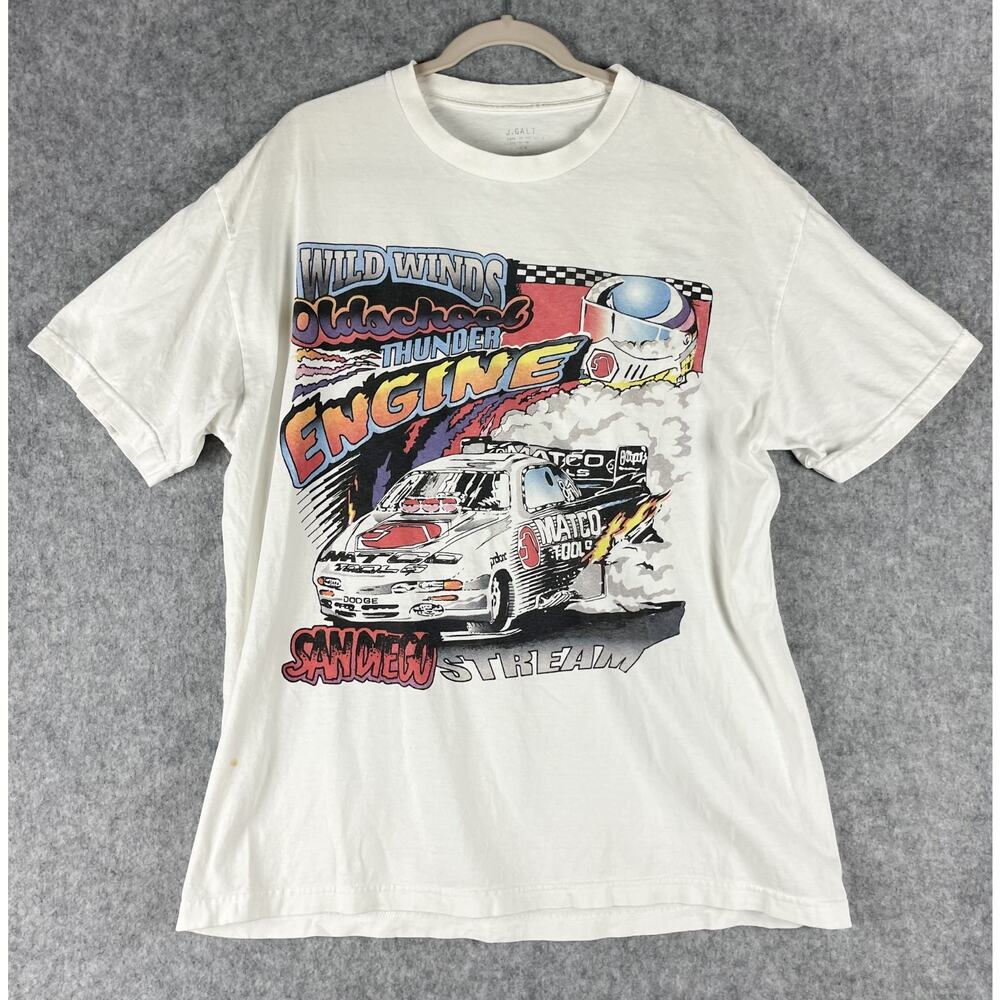 J Galt T Shirt Mens One Size‎ Graphic Tee Car Racing San Diego Stream Wild Winds